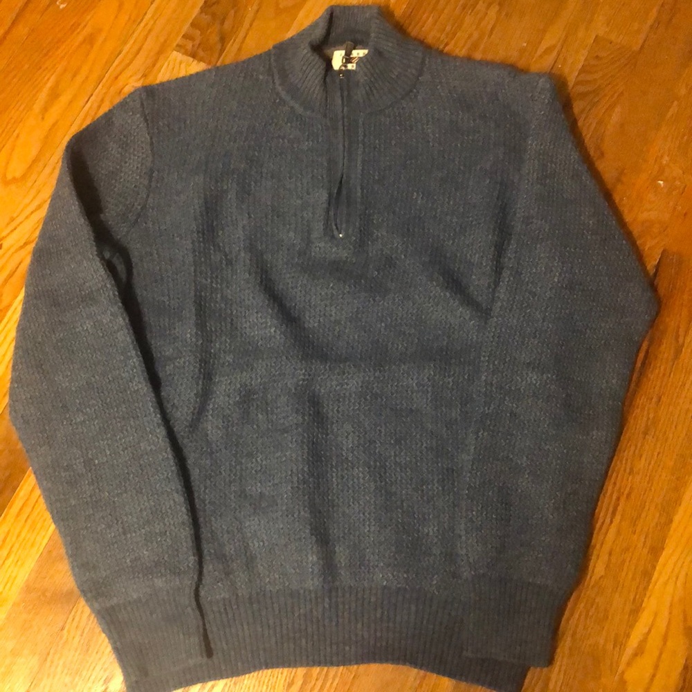 Joseph Abboud Blue Quarter Zip Sweater